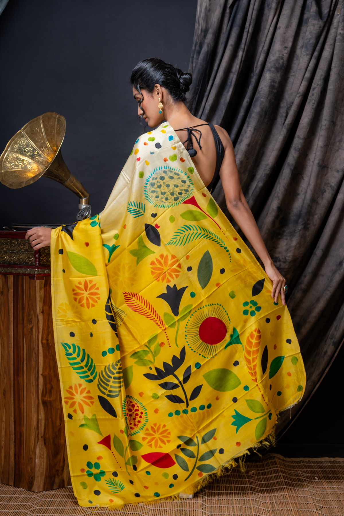 Hand Painted Mulberry Silk Saree